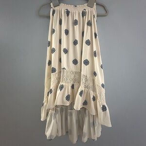 Joyfolie flowy high-low skirt with lace insert, sz 8